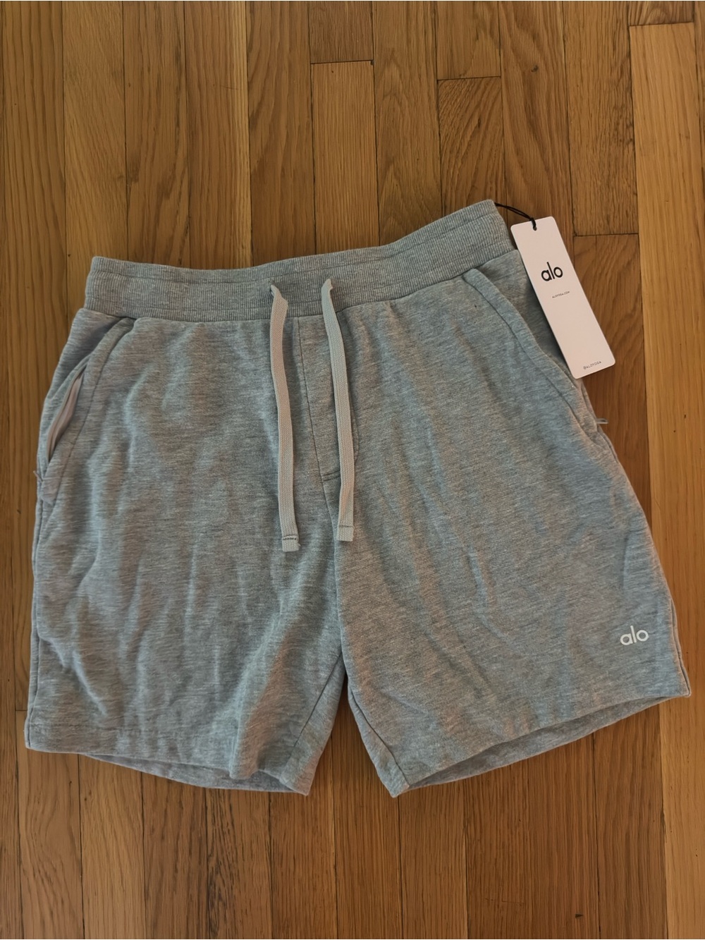 ALO Yoga Men’s Athletic Shorts Heather Gray